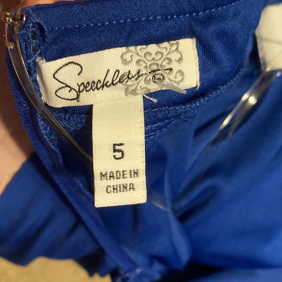 Dark Blue Speechless Off Shoulder Dress - Picture 4 of 4